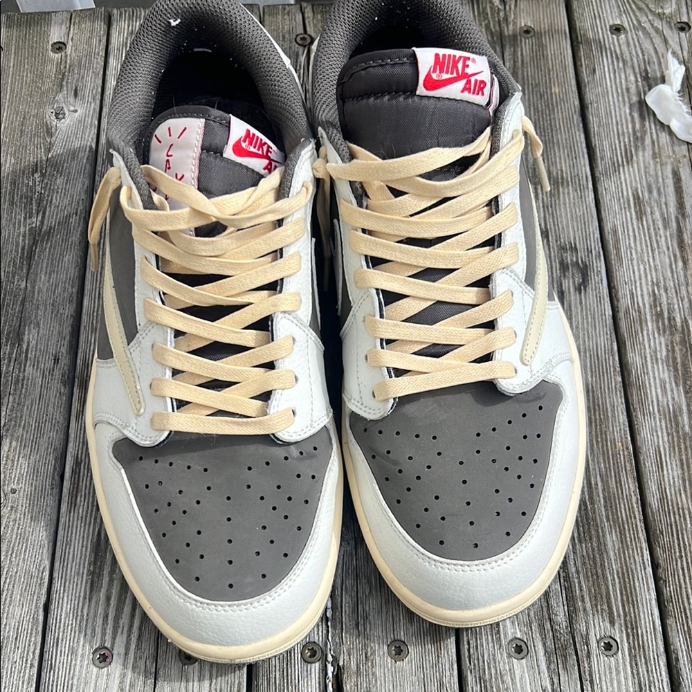 Nike Gray and Cream High-Top Sneakers